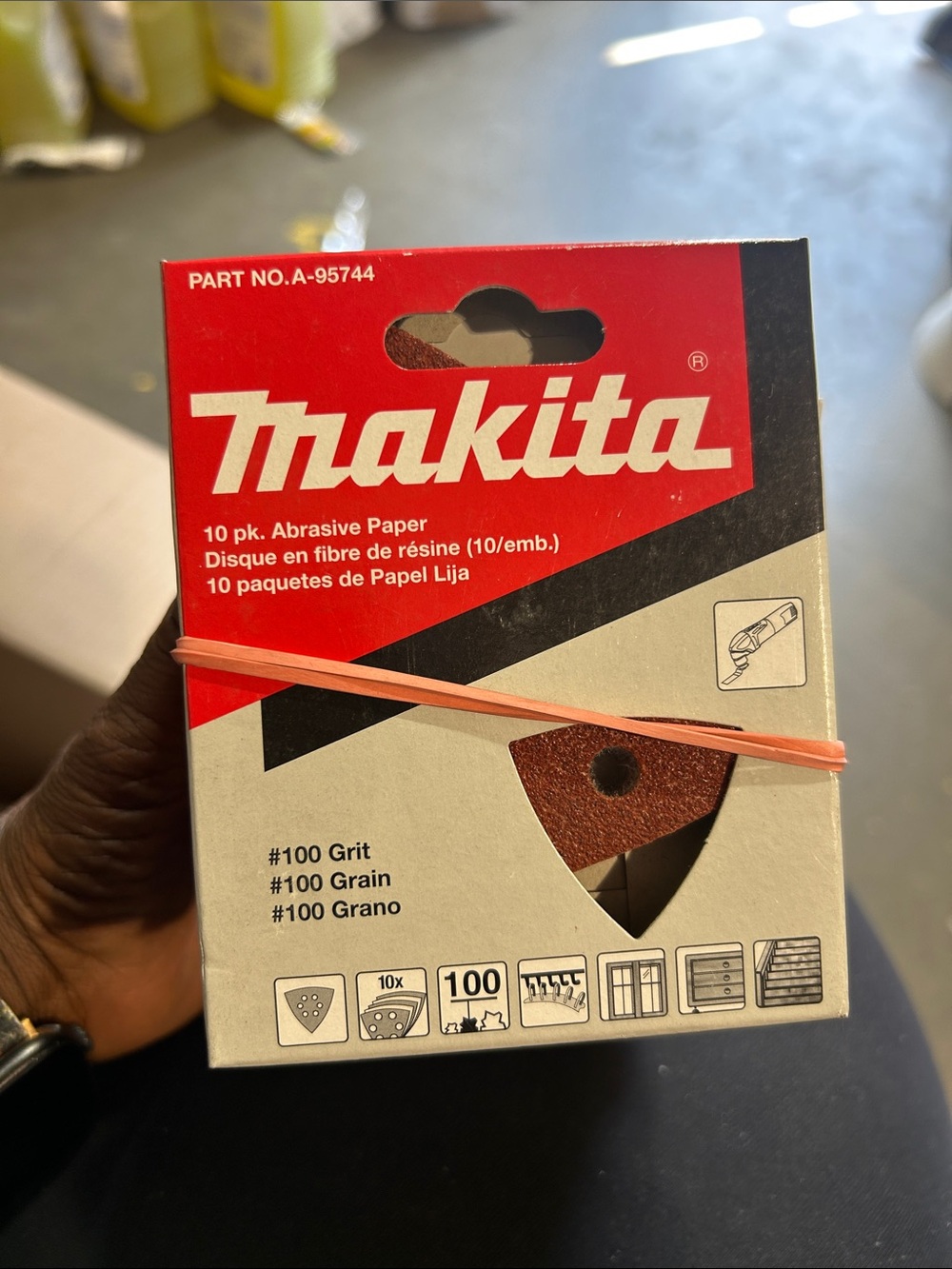 11-Count: Makita 10 pk. Abrasive Paper #100 Grit - Red/White